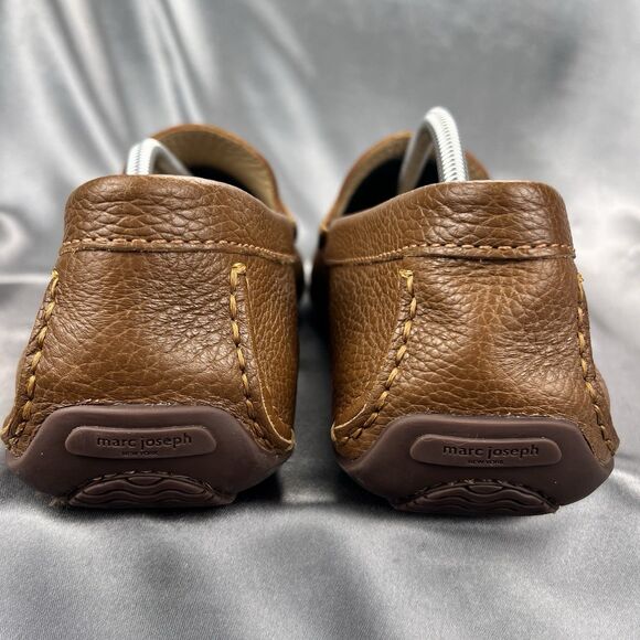 Marc Joseph NY Union Street Loafers Men's 12 Cognac Leather Brazil Driving Shoes - Picture 12 of 17